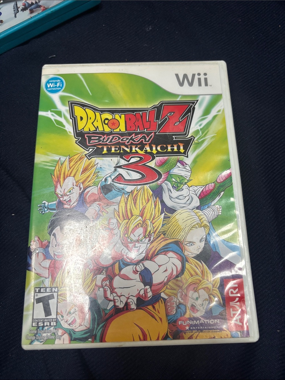 Dragon Ball Z: Budokai Tenkaichi 3 (Wii) - White Case with Green Cover Art